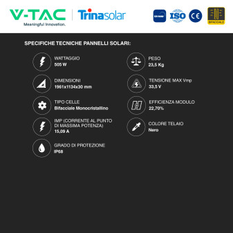 10 Pannelli 505W + Inverter Trifase 10kW + Batteria 16,07kWh + Zavorra