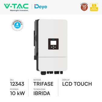 10 Pannelli 505W + Inverter Trifase 10kW + Batteria 16,07kWh + Zavorra