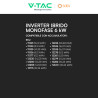 V-Tac Inverter Monofase Ibrido On-Grid / Off-Grid 6kW IP66