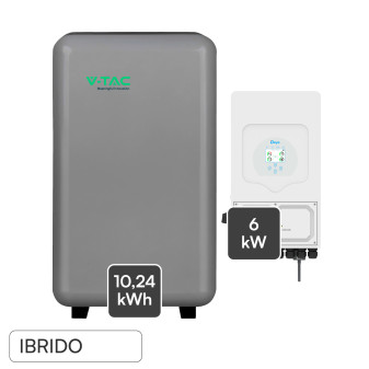 Set Inverter 6kW Monofase + Batteria LiFePO4 IP65 V-Tac