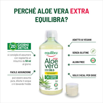 Equilibra Integratore per la Depurazione Aloe Vera Extra 99,5%