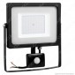 V-Tac VT-4955 PIR Faretto LED 50W Ultra Sottile Slim con Sensore Colore Nero - SKU 5837 / 5838 / 5839 [TERMINATO]