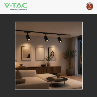 V-Tac VT-40012 Faretto LED da Binario 10W Track Light COB Colore Nero