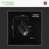 V-Tac VT-40012 Faretto LED da Binario 10W Track Light COB Colore Nero