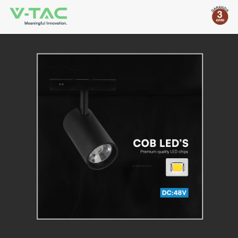V-Tac VT-40012 Faretto LED da Binario 10W Track Light COB Colore Nero