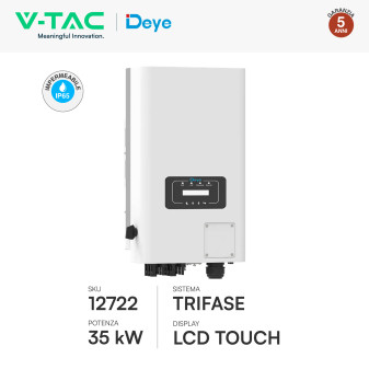 V-Tac Deye Inverter Trifase On-Grid 35kW IP65 CEI 0-21