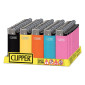 Clipper Brio Micro Accendino a Pietrina Piccolo Ricaricabile con Fantasia Solid Branded - Box da 50 Accendini