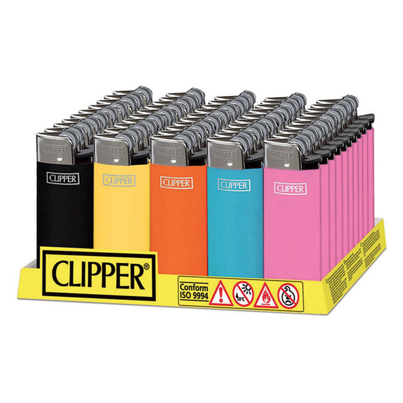 Clipper Brio Micro Accendino a Pietrina Solid Branded - 50 Accendini