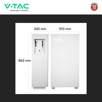 V-Tac Batteria BMS LiFePO4 51,2V 314Ah 16,07kWh Garanzia 10 Anni