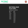V-Tac Batteria BMS LiFePO4 51,2V 314Ah 16,07kWh Garanzia 10 Anni Nera