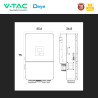 V-Tac Inverter Trifase Ibrido On-Grid / Off-Grid 20kW IP65