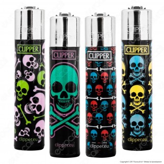 Clipper Large Fantasia Color Skulls - 4 Accendini [TERMINATO]