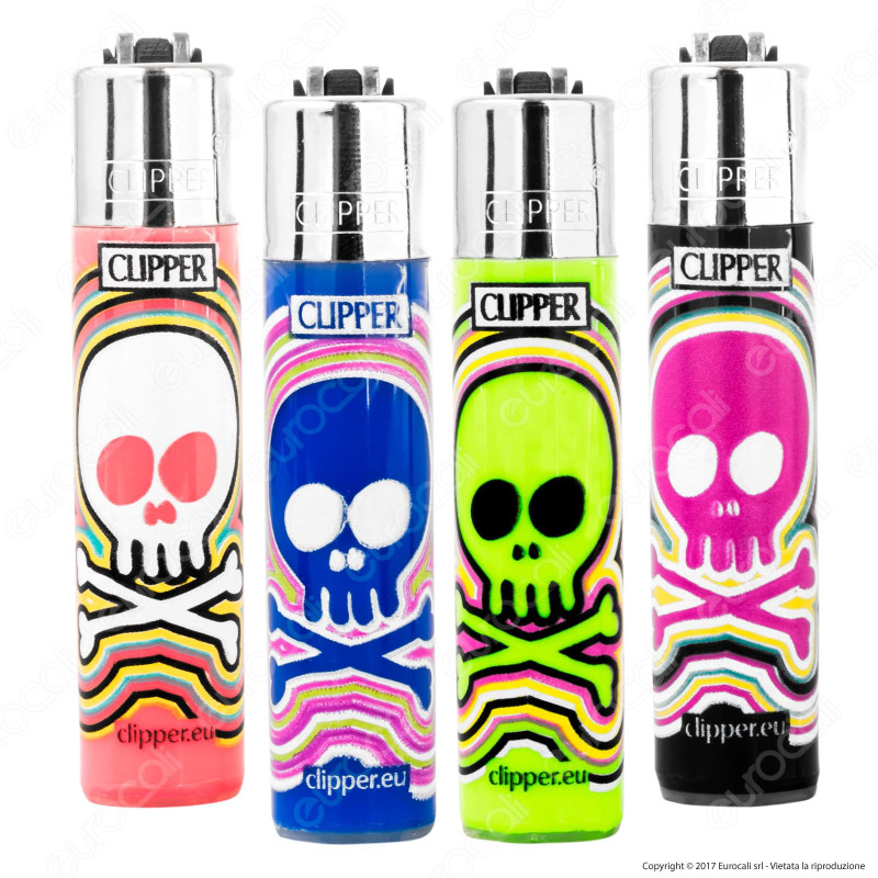 Clipper Micro Fantasia Skulls Candy - 4 Accendini [TERMINATO]