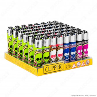 Clipper Micro Fantasia Skulls Candy - Box da 48 Accendini [TERMINATO]
