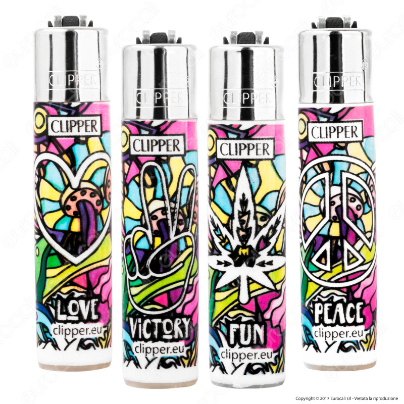 Clipper Micro Fantasia Hippie Fun - 4 Accendini [TERMINATO]