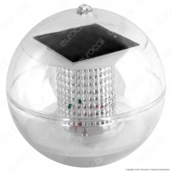 Sfera Galleggiante Luce LED Bianco Caldo con Sensore Crepuscolare e