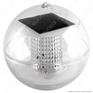 Sfera Galleggiante Luce LED Bianco Caldo con Sensore Crepuscolare e