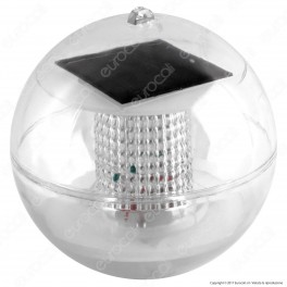 Sfera Galleggiante Luce LED Bianco Caldo con Sensore Crepuscolare e