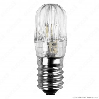 FAI Lampadina Votiva LED E14 0,96W Bulb Luce Colore Ambra 24V - mod.