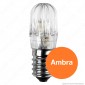 Immagine 2 - FAI Lampadina Votiva LED E14 0,96W Bulb Luce Colore Ambra 24V - mod.