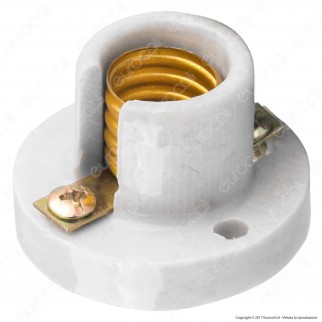 FAI Portalampada E14 in Porcellana Ideale per Lampade Votive - Colore