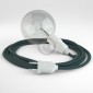Creative Cables Snake Lampada Multiuso per Lampadine E27 - Cavo Cotone Grigio Pietra