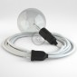 Creative Cables Snake Lampada Multiuso per Lampadine E27 - Cavo Cotone Bianco