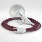 Creative Cables Snake Lampada Multiuso per Lampadine E27 - Cavo Cotone Vinaccia