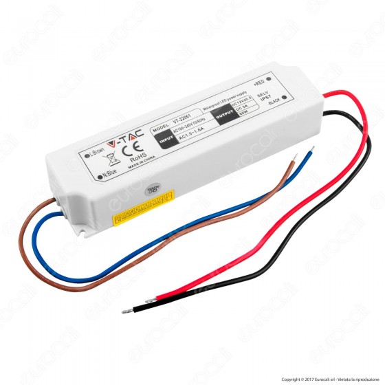 V-Tac VT-22061 Alimentatore 60W 12V Impermeabile IP67 a 1 Uscita con V-Tac VT-22061 Alimentatore 60W 12V Impermeabile IP67 a 1 Uscita con