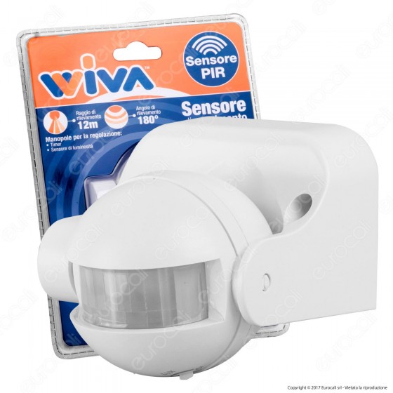 Wiva Sensore di Movimento a Infrarossi per Lampadine - mod. 31501630 Wiva Sensore di Movimento a Infrarossi per Lampadine - mod. 31501630