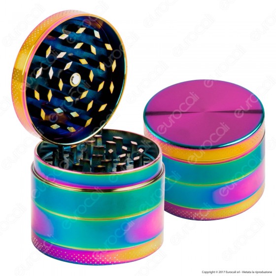 Champ Rainbow Grinder Tritatabacco 4 Parti in Metallo Champ Rainbow Grinder Tritatabacco 4 Parti in Metallo
