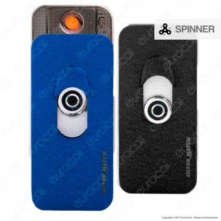 Silver Match Accendino USB Spinner in Metallo Antivento Ricaricabile