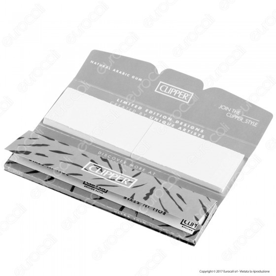 Clipper Set Cartine Argento King Size Slim Lunghe e Filtri in Carta - Clipper Set Cartine Argento King Size Slim Lunghe e Filtri in Carta -