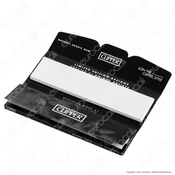 Clipper Set Cartine Nere King Size Slim Lunghe e Filtri in Carta - Clipper Set Cartine Nere King Size Slim Lunghe e Filtri in Carta -