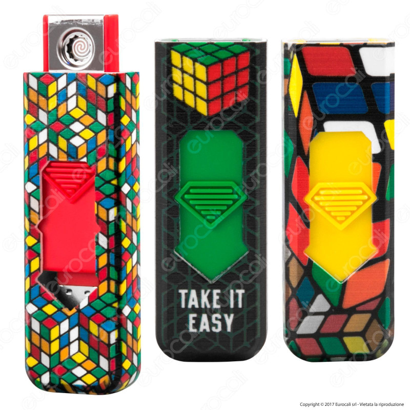 Champ Rubik's Accendino USB Ricaricabile Antivento - 1 Accendino