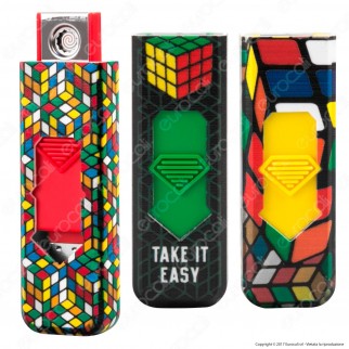 Champ Rubik's Accendino USB Ricaricabile Antivento - 1 Accendino