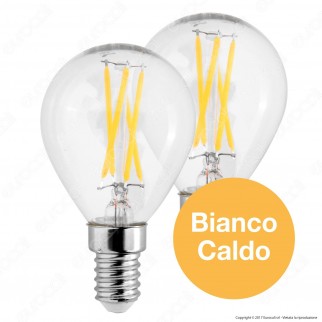 V-Tac VT-2184 Duo Pack Confezione 2 Lampadine LED E14 4W MiniGlobo