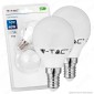 V-Tac VT-2146 Duo Pack Confezione 2 Lampadine LED E14 5,5W MiniGlobo P45 - SKU 7355 / 7356 [TERMINATO]