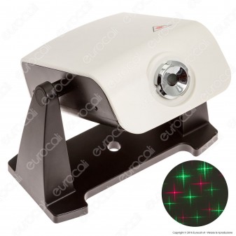 Proiettore Laser Verde e Rosso con 3 motivi intercambiabili - per