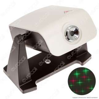 Proiettore Laser Verde e Rosso con 3 motivi intercambiabili - per