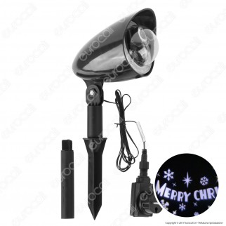 Proiettore LED Garden Scritta Rotante "Merry Christmas" - per Esterno