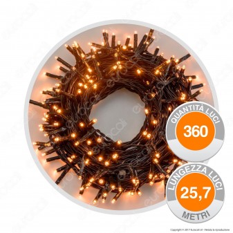 Catena 360 Luci LED Reflex Bianco Caldo con Controller Memory - per