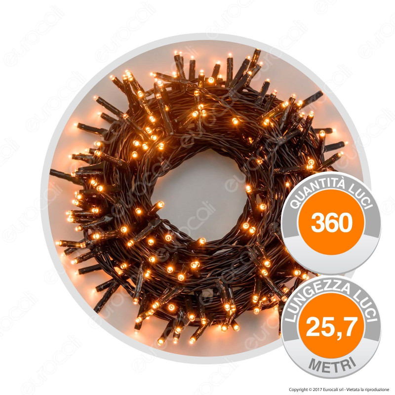 Catena 360 Luci LED Reflex Bianco Caldo con Controller Memory - per