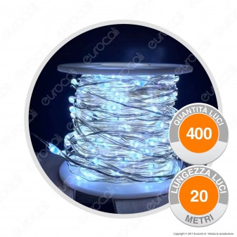 Catena Anima in Metallo con 400 Microluci LED Bianco Freddo - per