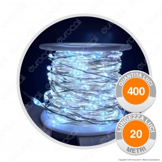 Catena Anima in Metallo con 400 Microluci LED Bianco Freddo - per