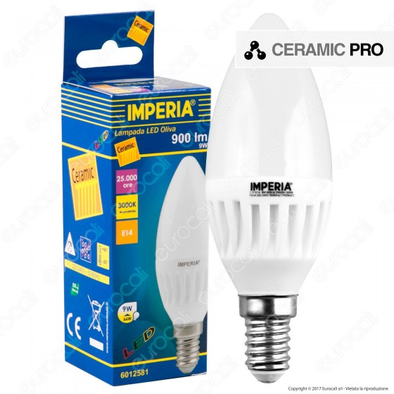 Imperia Ceramic Pro Lampadina LED E14 9W Candela - mod. 6012581 / Imperia Ceramic Pro Lampadina LED E14 9W Candela - mod. 6012581 /