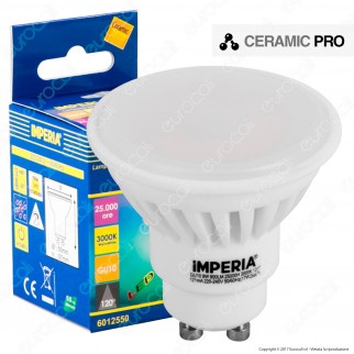 Imperia Ceramic Pro Lampadina LED GU10 9W Faretto Spotlight 120° -