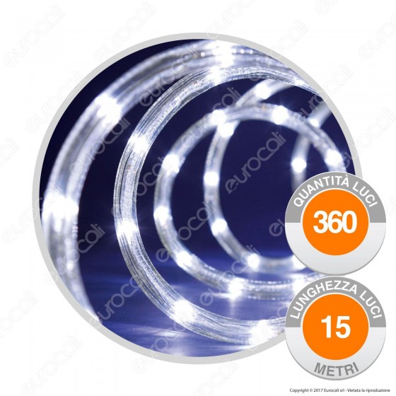 Tubo Luminoso 360 Luci LED Reflex Bianco Freddo con Controller Memory Tubo Luminoso 360 Luci LED Reflex Bianco Freddo con Controller Memory