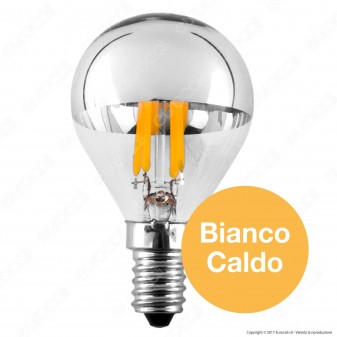 Ideal Lux Lampadina LED E14 4W MiniGlobo P45 Filamento Calotta