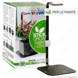 Wiva Stick Grow Lampada da Tavolo 9W Dimmerabile per Piante Indoor -
